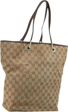 Gucci Pre-owned Tote Bags, female, Beige, Size: ONE SIZE Pre-owned Vintage Tote Bag