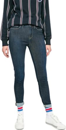 Tommy Hilfiger Denim Push Up Jeans - 5 Pocket Style - Dames - Skinny Jeans - Blauw - W27 - Denim - Jeans