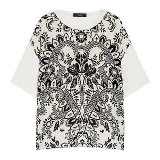 Max Mara Printed Silk and Jersey T-Shirt