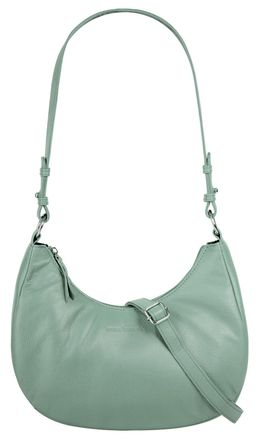 Bruno Banani Umh&auml;ngetasche BRUNO BANANI, Damen, Gr. B/H/T: 28cm x 24cm x 9cm onesize, gr&uuml;n (mint), Leder, leicht gl&auml;nzend, unifarben, Taschen Umh&auml;ngetasche, echt L