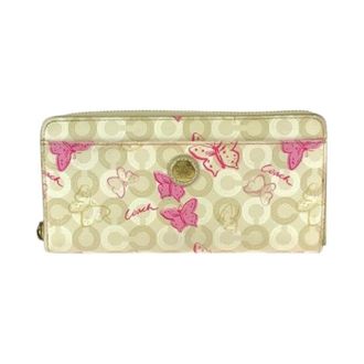 Coach Pre-owned Portafoglio Lungo Farfalla in PVC - - Pre-owned - Donna - Beige - ONE SIZE