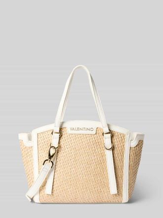 Valentino Handbags Handtasche in Flecht-Optik Modell Demetra in Ecru, Gr&ouml;&szlig;e 1