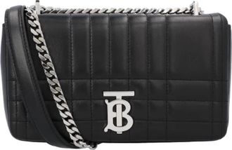 Burberry Lamsleren Crossbody Tas - Dames - Schoudertassen - Zwart - ONE Size - Katoen - Tassen