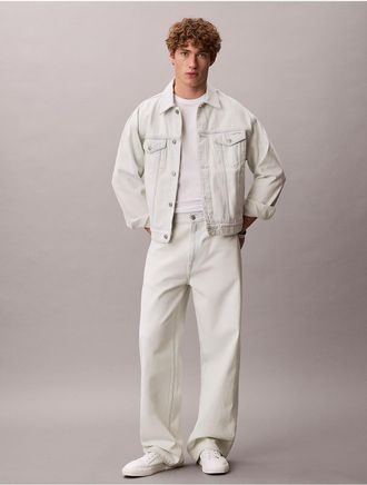 Calvin Klein Jeans Calvin Klein Mens Baggy Jeans - White - 29W x 30L