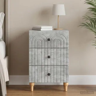 vidaXL Vidaxl Armadio Da Notte Con Cassetto Grigio Cemento 43x 41 X 66,5