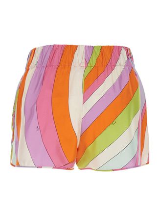 Emilio Pucci Geometric Print Silk Shorts - Multicolor