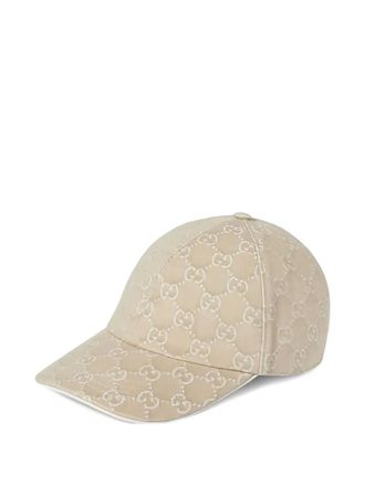 Gucci Honkbalpet met logopatroon - Beige