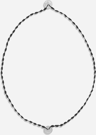 Neighborhood Cord Coin Necklace Black