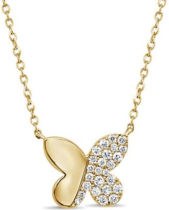 Sabrina Designs 14K 0.15 Ct. Tw. Diamond Butterfly Necklace