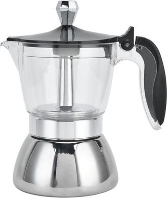 OEM Horno Moka De Acero Inoxidable De 4 Tazas Con Tapa De Cristal Para Camping Y Hogar