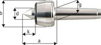 Forum Punta Rotante, Dimensioni: 104, Mk 3 70,5 Mm b: 50 Mm, d: 22 Mm g: 23,825 Millimetri, k 27,5 Mm Deviazione Massima Concentricit&agrave;: 0,005 Millimetri