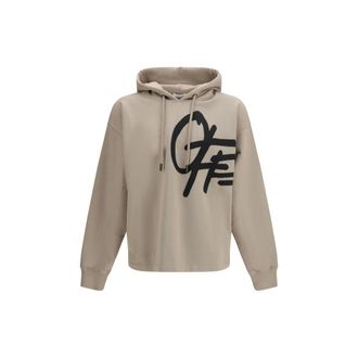 Off-white Beige Cotton Mens Sweatshirt