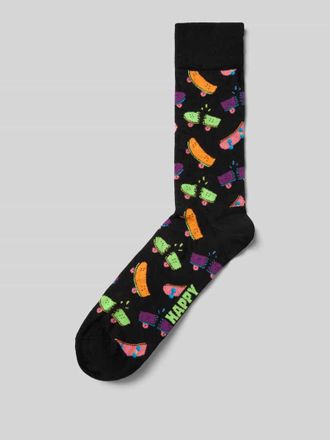 Happy Socks Socken mit Label-Print in Black, Größe 41-46