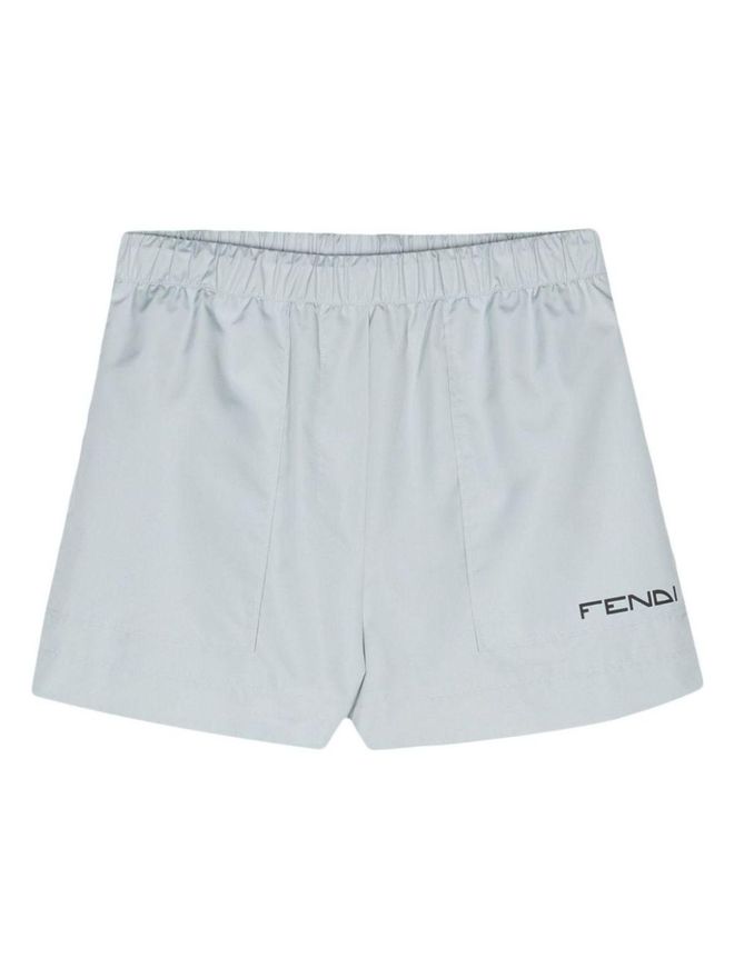 Fendi Womens Nylon Shorts in Clear Blue | Size XS