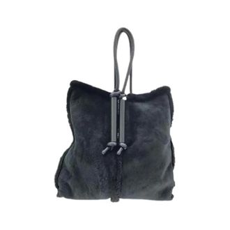 Bottega Veneta Pre-owned Handbags, female, Black, Size: ONE SIZE Pre-owned Suede Leather Shoulder Bag