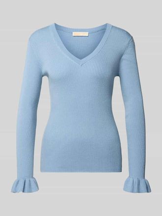 Michael Kors Slim Fit Pullover aus Woll-Mix in Hellblau, Gr&ouml;&szlig;e XL