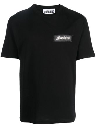 Moschino T-shirt met logopatch - Zwart