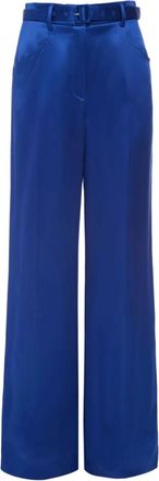 Gabriela Hearst Pantaloni dritti con cintura - Blu