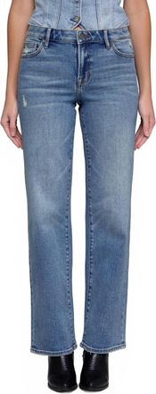 Hidden Jeans Mid Rise Wide Straight Jeans In Medium Vintage Wash