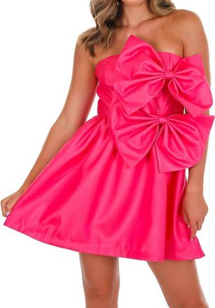 Peach Love California Claire Strapless Mini Dress In Pink