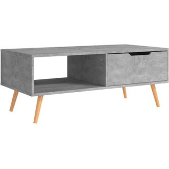 vidaXL Vidaxl - Mueble De Tv Madera De Ingenier&iacute;a Gris Hormig&oacute;n 100x49,5x43 Cm