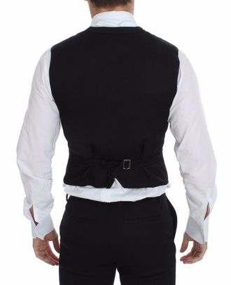 Dolce & Gabbana Cotton-Linen Blend Vest - Black