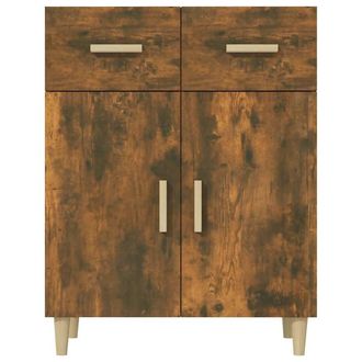 Berkfield Home Sideboard Smoked Oak 69.5x34x90 cm Engineered Wood in Brown