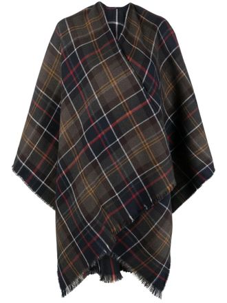 Barbour Poncho a quadri Montieth - Verde