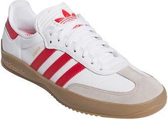 adidas Puig Samba Skateboard Sneaker in White/red/Gum at Nordstrom Rack, Size 4.5