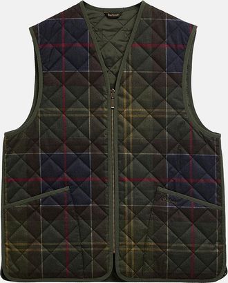 Barbour ICONS TARTAN QUILTEDLINER Size: XL, colour: GREEN