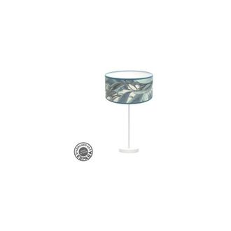 Fabrilamp L&aacute;mpara De Sobremesa Alto Argel 1xe27 Blanco/hoja Azul 30d - Fabrilamp