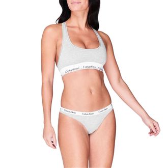 Calvin Klein Dames/Dames Logo Katoenmix Bralette (Grijs)