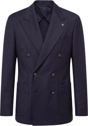 PESERICO Blazer Doppio Petto - Heren - Blazers - Blauw - M - Jassen