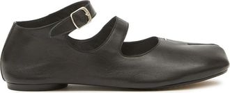 Maison Margiela Black Leather Ballet Flats