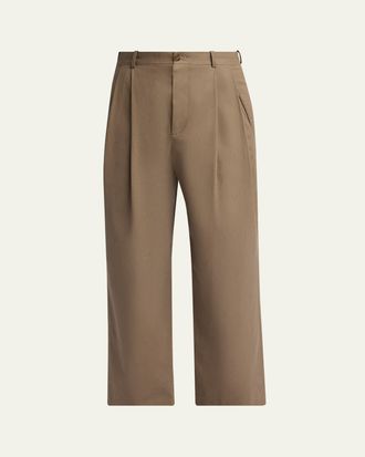 The Row Mens Tibor Cotton-Cashmere Gabardine Pants