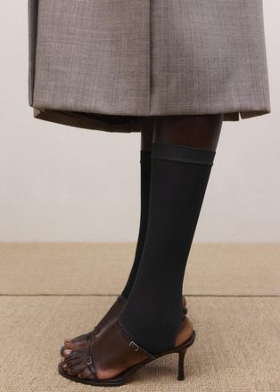 Mango Calzini punta aperta nero - Donna - Taglia unica - MANGO