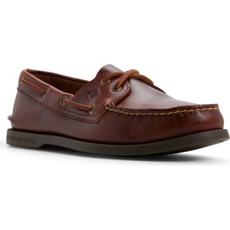 Sperry Top-Sider Authentic Original 2-Eye Boat Shoe in Dark Red at Nordstrom, Size 10.5