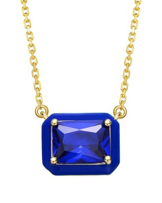 Rachel Glauber 14K Plated Cz Necklace