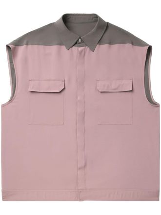 Rick Owens Mouwloze blouse met vlakken - Roze