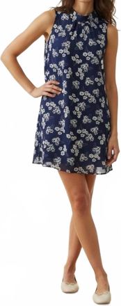 Jessica Howard Floral Sleeveless Mini Dress In Navy