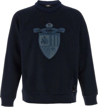 Fendi Felpa Fendi Crest - Blu