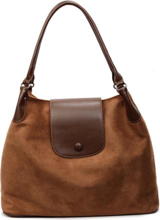 Generic Womens Suede Tote Bag, Classic Large Capacity Shoulder Bag, Flip Magnetic Closure, Applies to Daily Commute, Office Work and Casual Shopping (brown,38