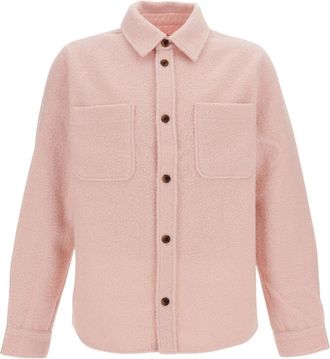 Les Deux Boucl&eacute; Overshirt - Heren - Zomerjassen - Roze - M - Wol - Jassen