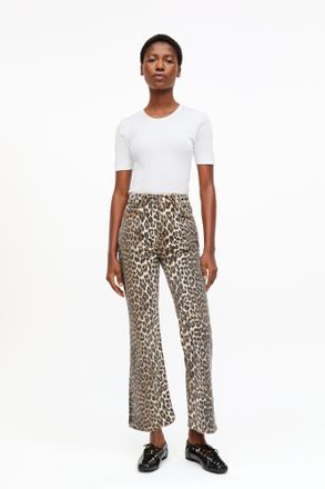 Ganni Betzy Cropped Jeans - Brown