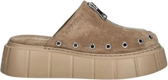INUIKII Beige Su&egrave;de Muiltjes - Dames - Slip ons - Beige - 38 EU - Su&egrave;de - Schoenen