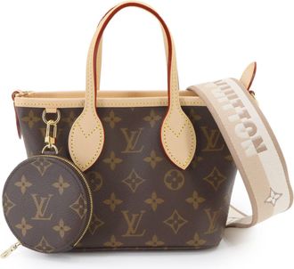 Louis Vuitton Beige Brown Monogram Faux Leather Handbag Tote Bag (Pre-Owned)