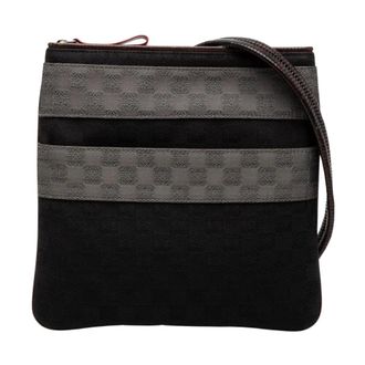 Loewe Pre-owned Vintage Jacquard Monogram Crossbody Bag - Dames - Pre-owned - Zwart - Maat: ONE Size