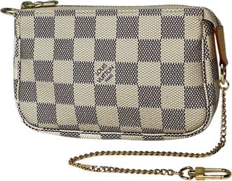 Louis Vuitton White Damier Azur Pochette Pouch (Pre-Owned)