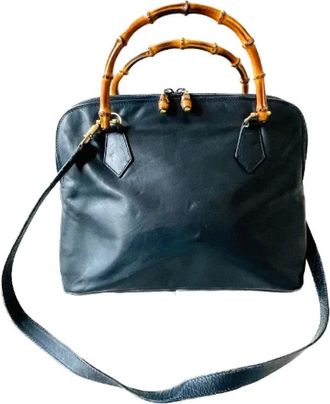 Gucci Pre-owned Leather gucci-bags - Dames - Vintage Handtas - Zwart - ONE Size - Leer - Vintage
