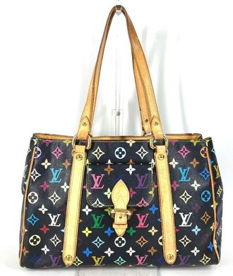 Louis Vuitton Black Multi-Color Noir Monogram Multicolore Canvas Shoulder Bag Tote Bag (Pre-Owned)